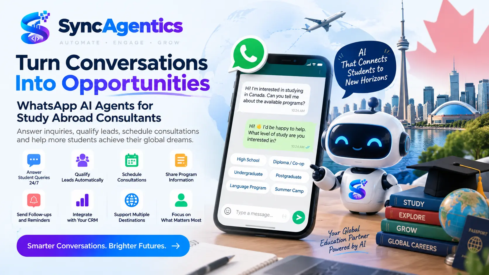 How a WhatsApp AI Agent Can Help Study Abroad Consultants